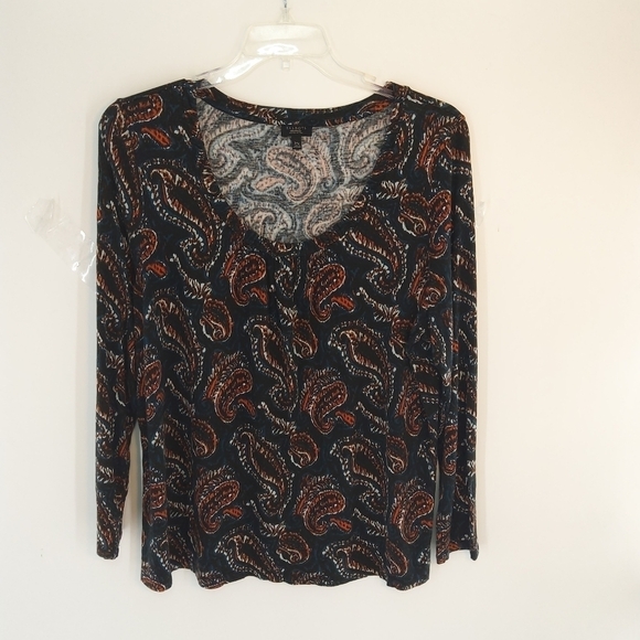 TALBOTS 3X PETITE LONG SLEEVED TOP - Picture 1 of 3